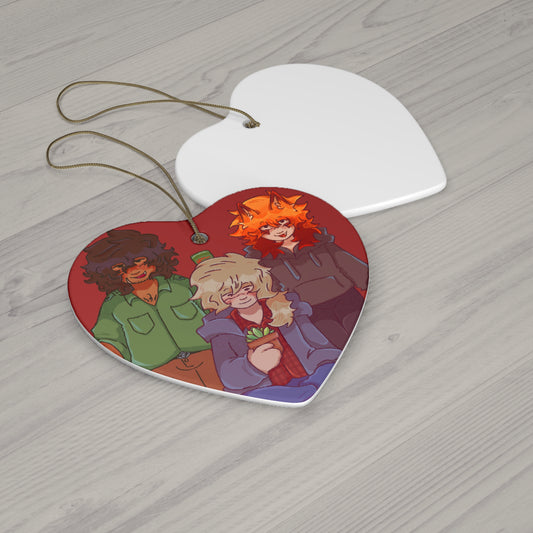 BTD Boys Heart Ceramic Ornament