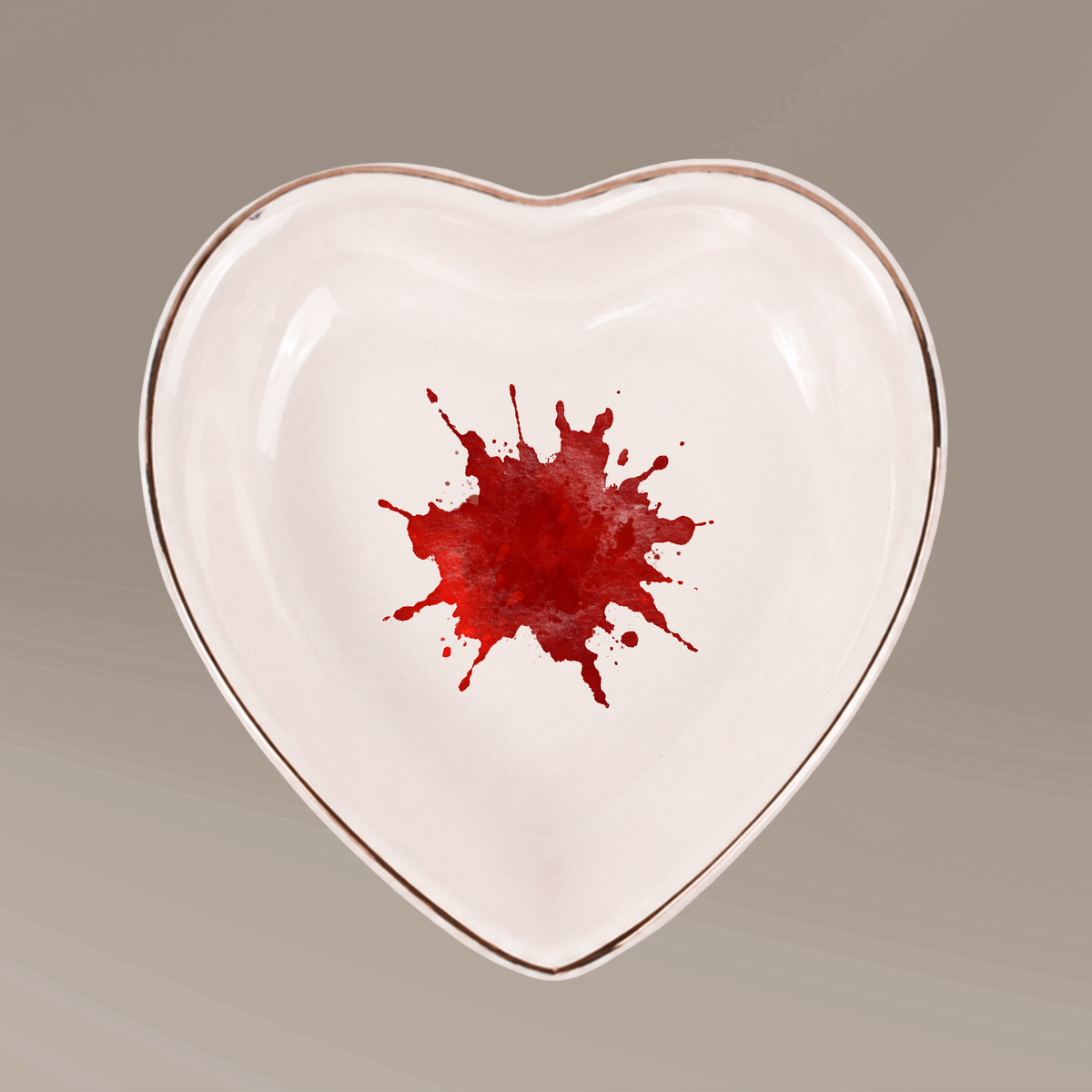 Blood Spatter Ceramic Trinket Tray - FILMSLASH