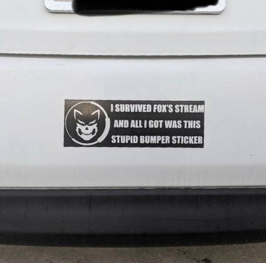 Fox's Stream Survivor Bumper Sticker - FILMSLASH