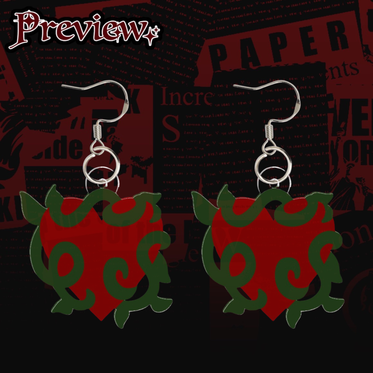 Special Heart Acrylic Earrings