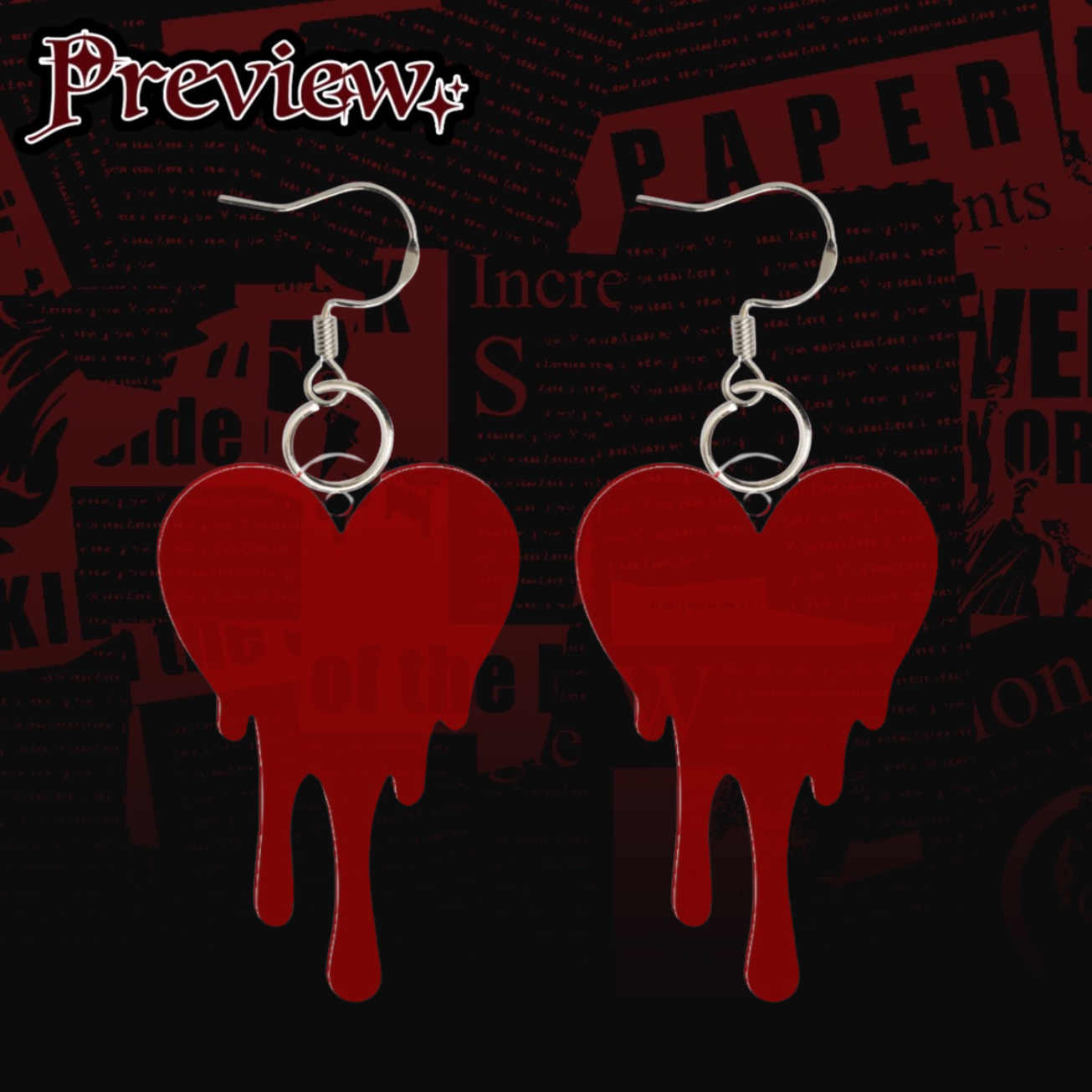 Special Heart Acrylic Earrings