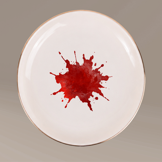 Blood Spatter Ceramic Trinket Tray - FILMSLASH
