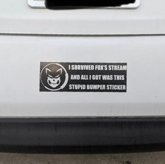 Fox's Stream Survivor Bumper Sticker - FILMSLASH