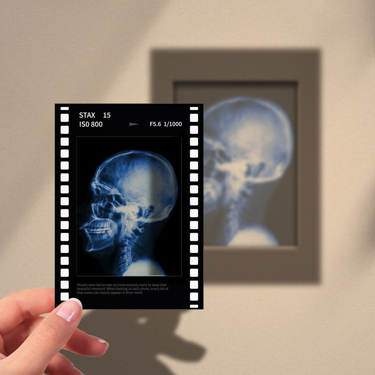 Skull X-Ray Film Polaroid