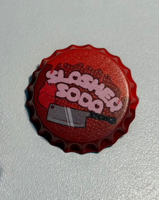 Slasher Soda Bottle Cap Pin