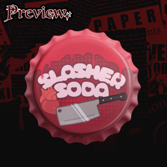 Slasher Soda Bottle Cap Pin