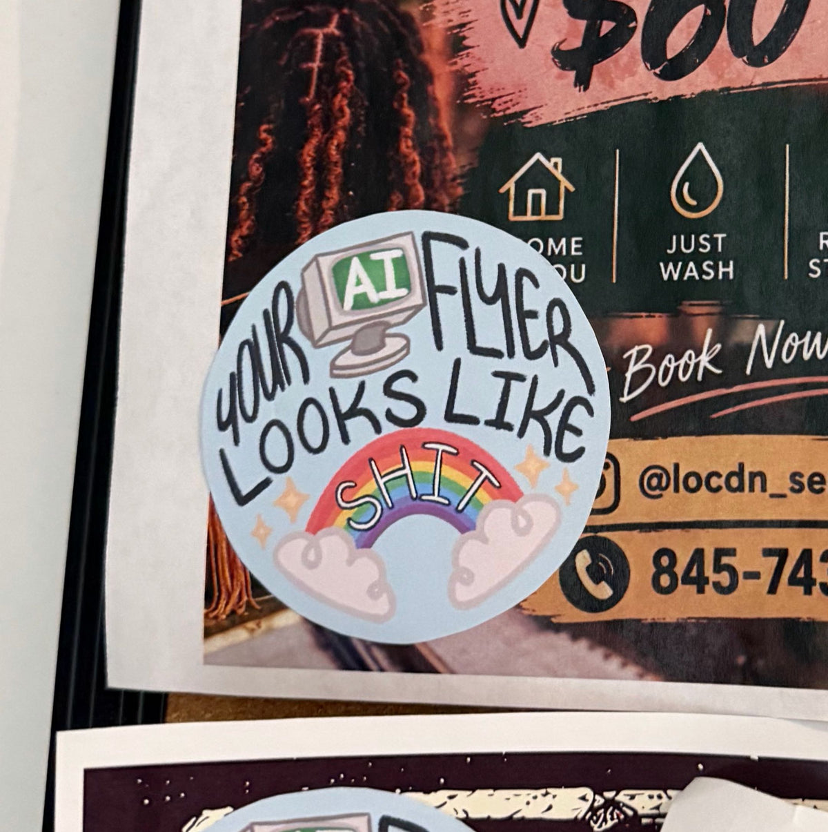 Your AI Flyer Looks Like Shit Sticker Pack