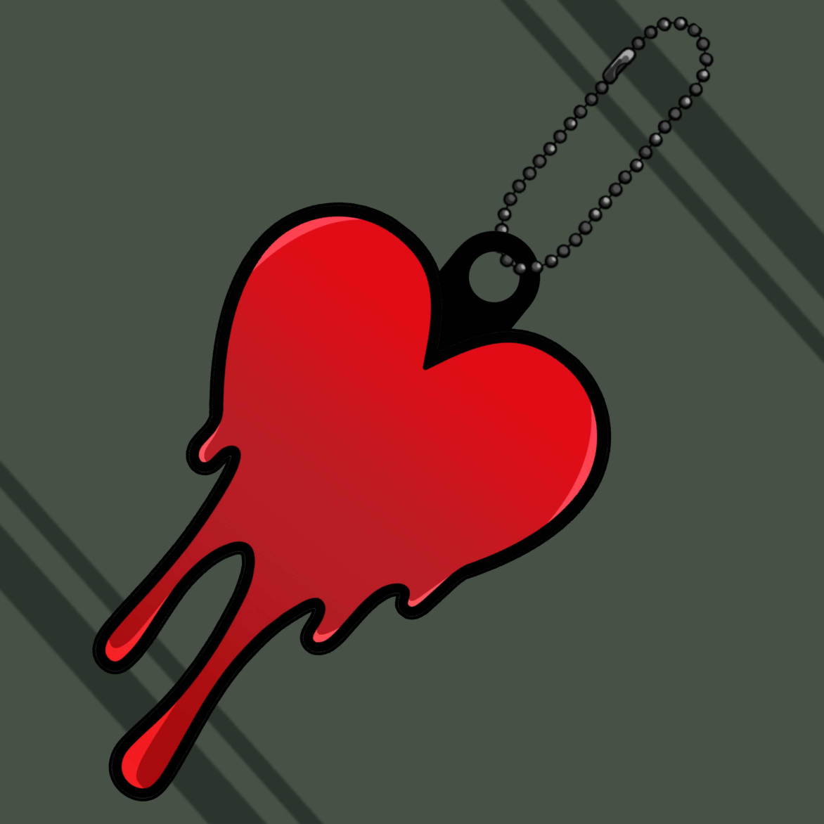 Heart Puffy PVC Charm