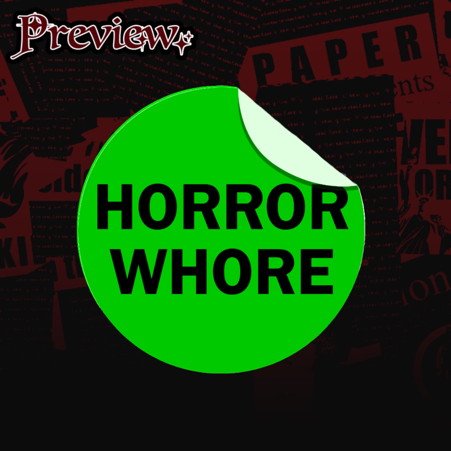 VHS Horror Whore Acrylic Pin