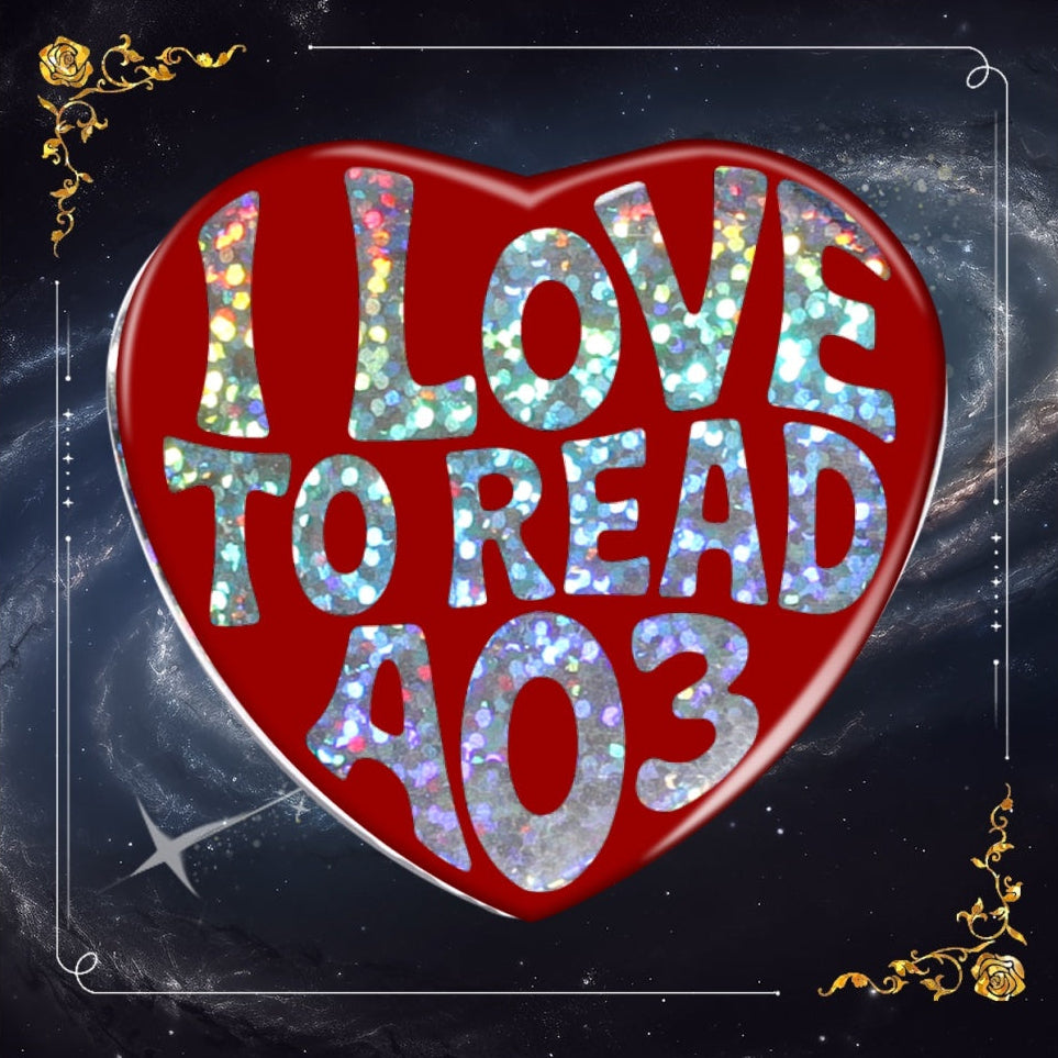 I Love to Read AO3 Holographic Pin - FILMSLASH