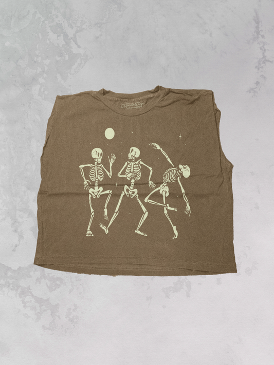 Dancing Skeletons Cropped Tank
