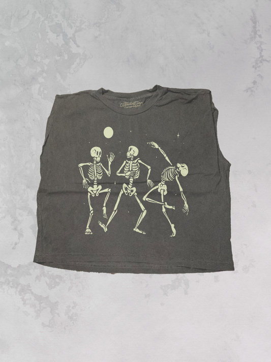 Dancing Skeletons Cropped Tank