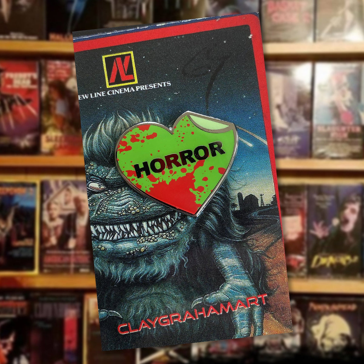 VHS Horror Enamel Pin