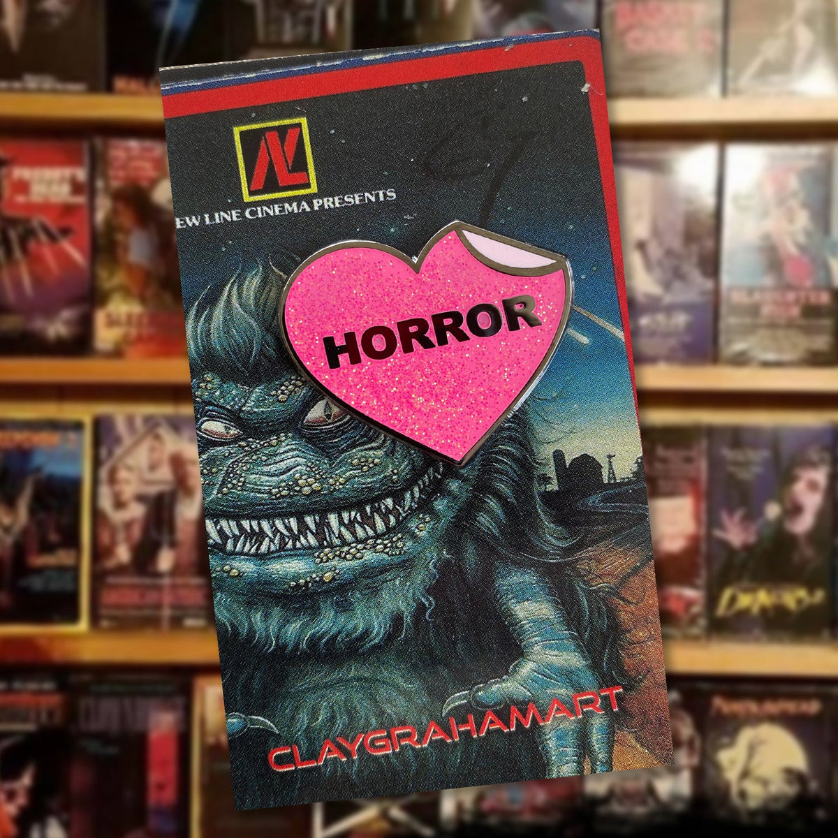 VHS Horror Enamel Pin