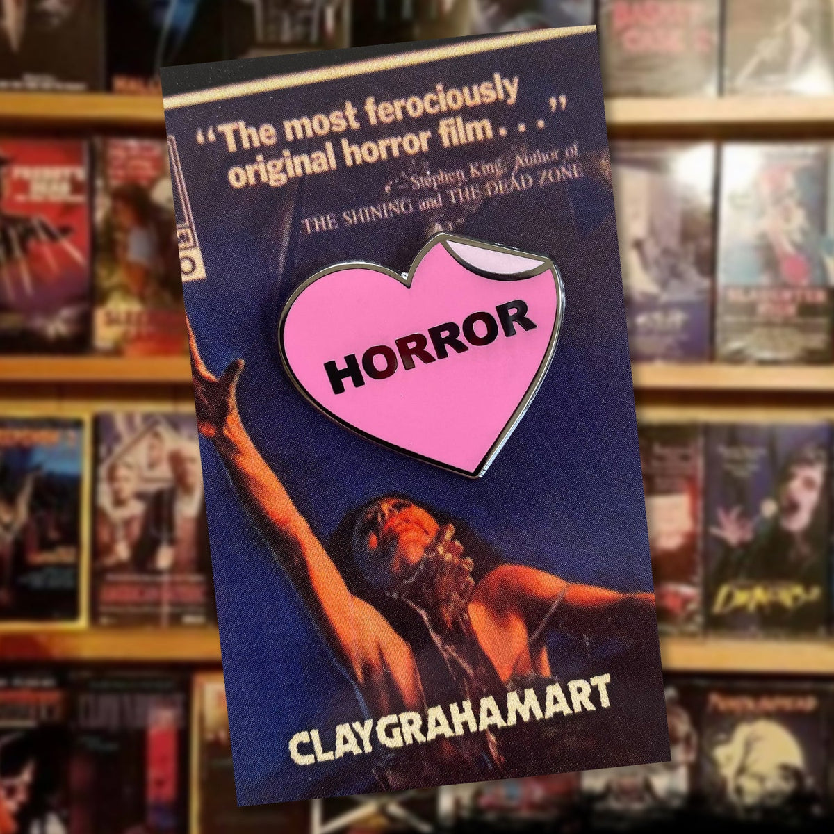 VHS Horror Enamel Pin