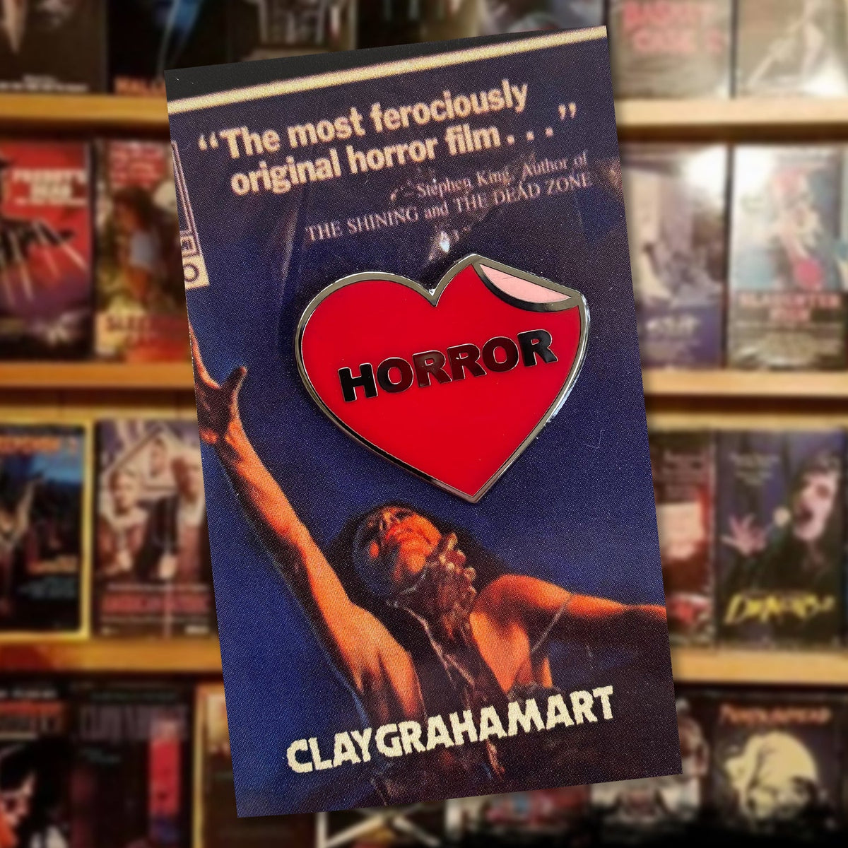 VHS Horror Enamel Pin