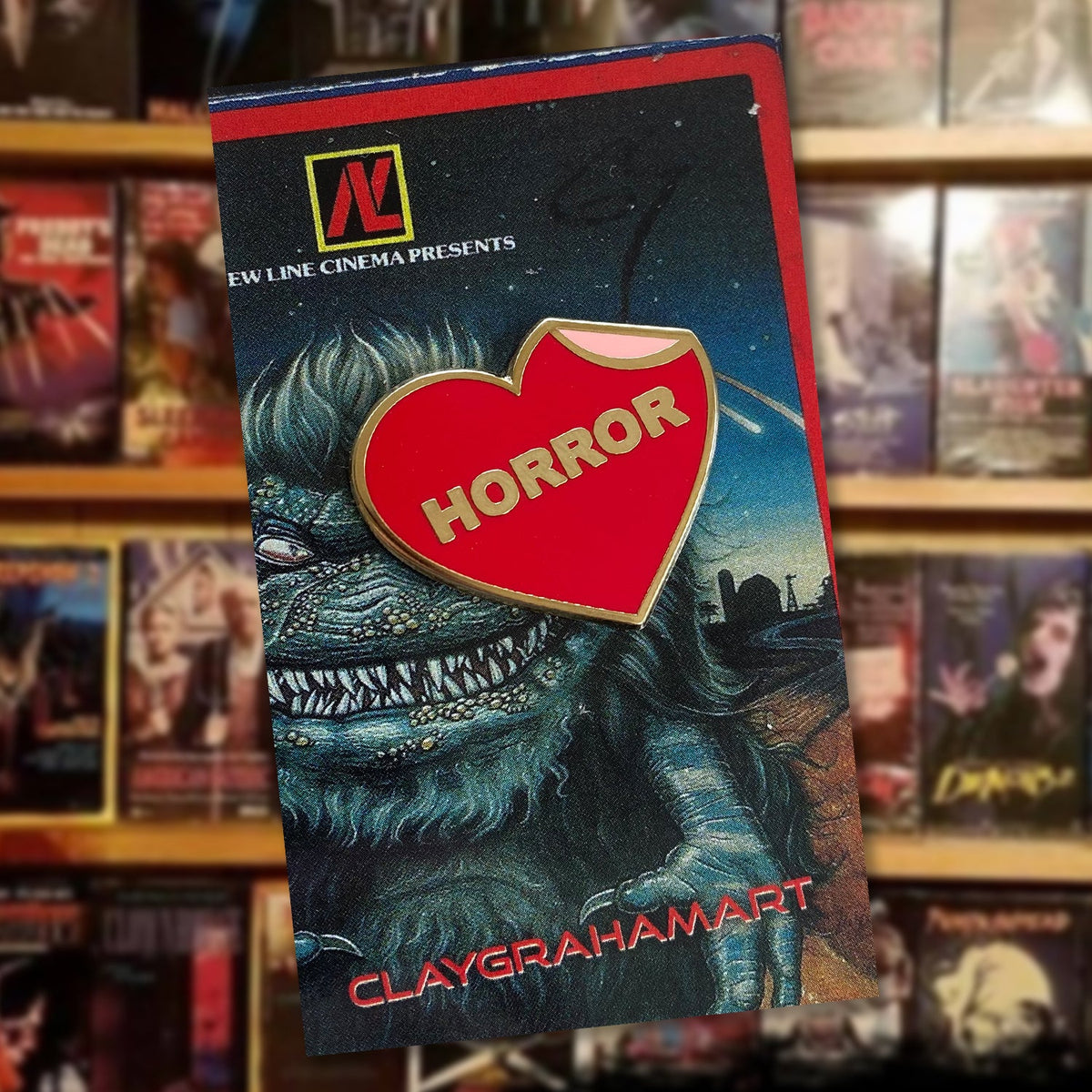 VHS Horror Enamel Pin